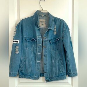 Aieryiyi - Blackhole Distressed Denim Jacket